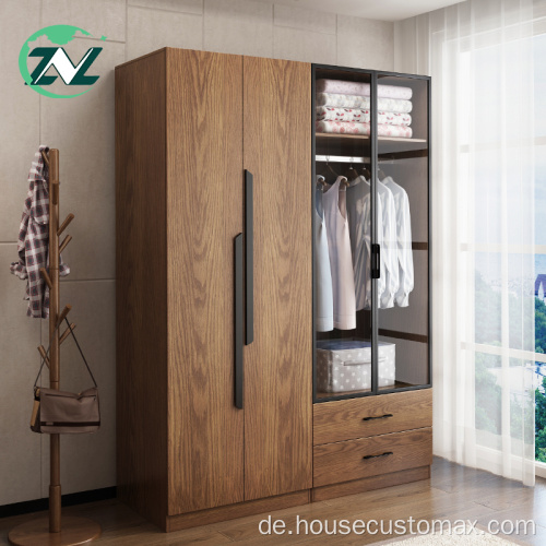 Nordic Schlafzimmer Schrank Holz Kleiderschrank Schrank Glastür